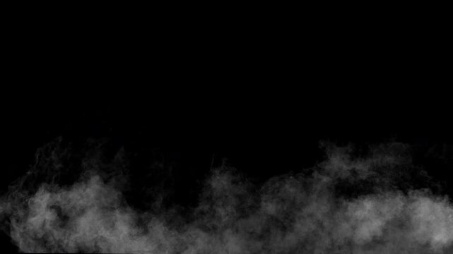 Super Slow Motion Shot of Flying Atmospheric Smoke, Isolated on Black Background , Filmed on High Speed Cinematic Camera at 1000 FPS
