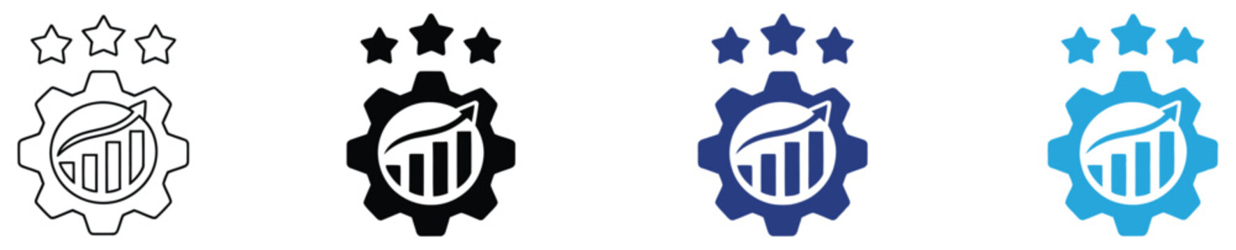 Business excellence vector icon, minimal symbol depicting outstanding performance, success, and professional achievement, modern design for business presentations