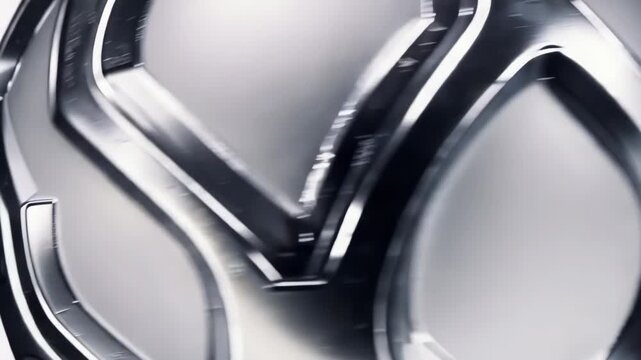 Macro Photography of a Matte White Leukocyte with Polished Silver Texture