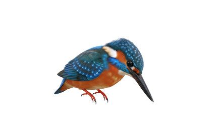 Obraz premium Vibrant Kingfisher Bird with Blue and Orange Plumage