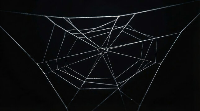 Detailed Orb Spider Web Pattern Close Up