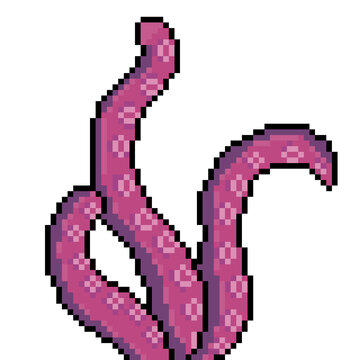 pixel art of tentacles