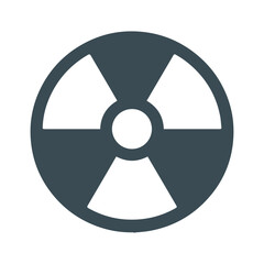Fototapeta premium Trefoil radiation symbol sign on white background