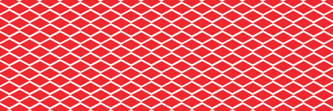 Stract seamless geometric diamonds red and white pattern. Red and white halftone rhomboid gradient. Geometric diamond halftone. Diamonds checkered texture. Vector illustrator. EPS 10 .