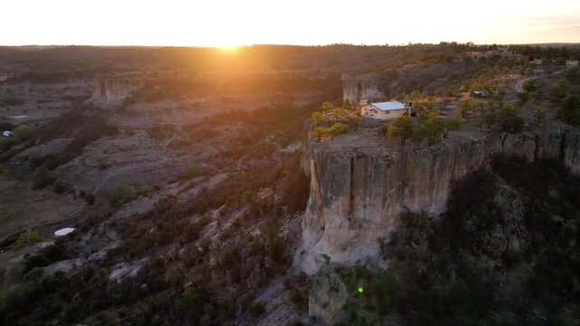 dawn among hills and mountains, a cold morning flying until the sun comes up