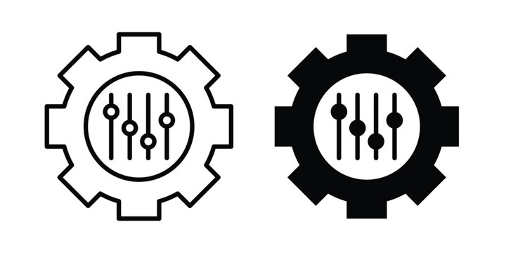 Mass customization icon outline pictogram. Flat Symbols.