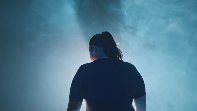 Silhouette in Blue Smoke Light