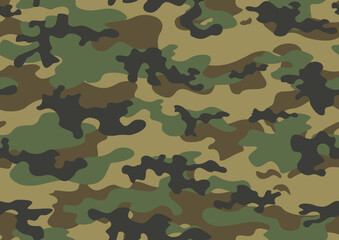 Fototapeta premium military seamless camouflage background, modern vector illustration