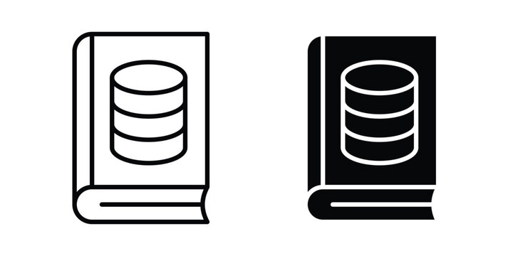 Reference data icon outline pictogram. Flat Symbols.