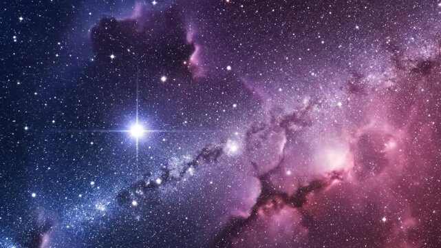 Vibrant deep space nebula with countless stars and bright celestial objects