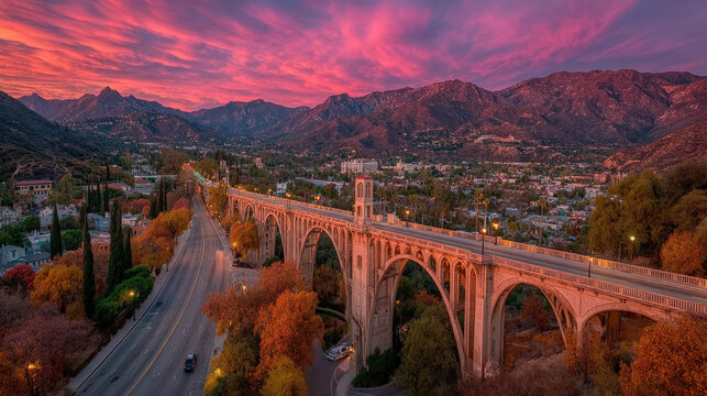 The Colorado Street Bridge in Pasadena, California