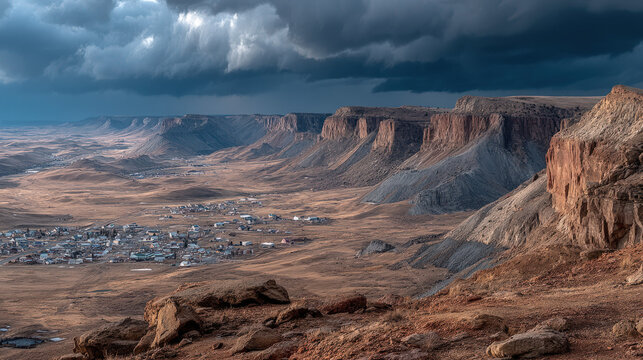 The town of Gillette, Wyoming, with coal mines
