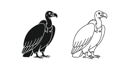 Fototapeta premium Vulture Bird Illustration: Nature’s Cleanup Crew Vector