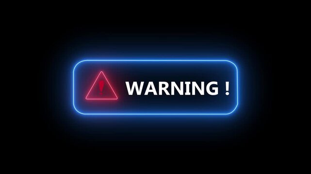 System hacked warning alert concept on the transparent background. virus, spyware, scam or Malicious software. Cyber security and cybercrime. Motion graphics of warning concept. HD motion video .