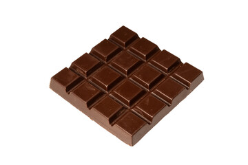 Fototapeta premium A chocolate bar with dried berries isolated on a white background.