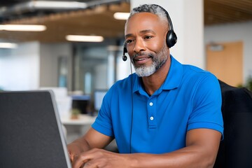 Obraz premium A coach mentor instructs trainees on service excellence techniques online
