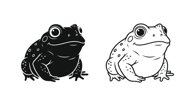 Cartoon Toads Design Vector Art Illustration Vector
