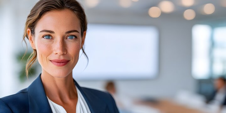 HR recruiter discusses talent management with business leaders in an office