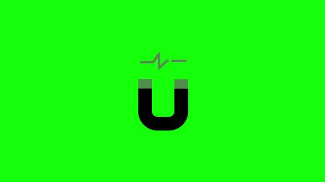 animation in magnet attractor sign.