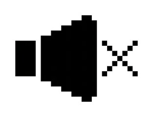 Fototapeta premium A Locked Volume Pixel Art Icon (Solid)
