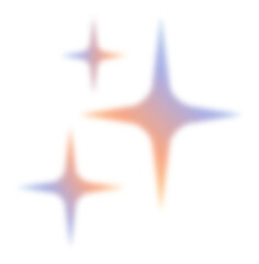 Obraz premium gradient stars pastel botanical flower blur