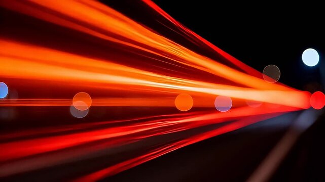Abstract light streaks on dark background