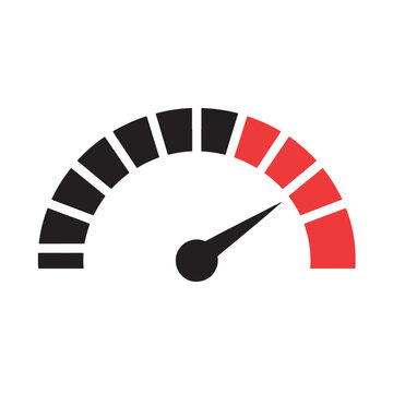 Fuel gauge showing approximately half of its capacity remaining