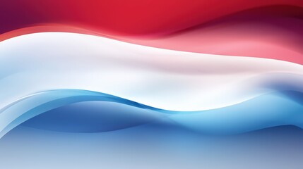 Obraz premium Abstract Red White and Blue Wavy Background for Design Concepts