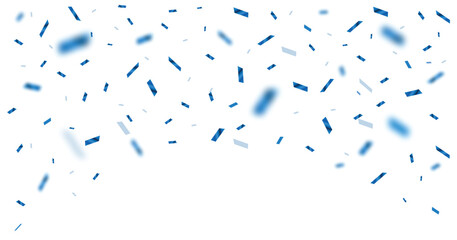 Fototapeta premium blue confetti decoration isolated. Festive confetti decoration element