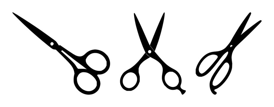 CRISPR scissors set with solid black icon on white background featuring gene editing, molecular biology, biotechnology with minimalist and simple illustration