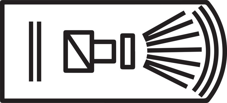 Premium High-Resolution Solar Spectroscope Vector Icon with Slit for Scientific Education, Astronomy Research, Physics Teaching, Space Exploration, Data Visualization, STEM Learning