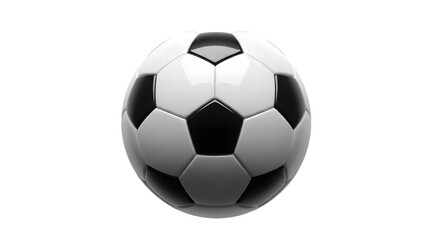 Fototapeta premium Classic black and white hexagonal soccer ball with pentagonal panels football hexagonal pattern