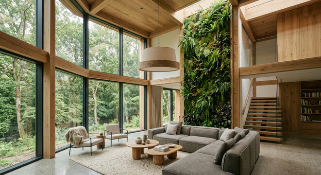 MODERN ECO FRIENDLY HOUSE WITH SOLAR PANELS AND ELECTRIC CAR