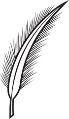 Obraz premium Preserved Grass Blade with Silky Hairs Vector Icon – Botanical Illustration for Sustainable Agriculture, Eco-Friendly Packaging, Natural Textile Designs, Floral Branding, Minimalist Nature