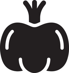 Obraz premium Pumpkin vector illustration with a stem design in dark black color.