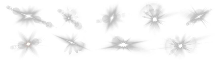 Shining starburst light PNG transparent background, sparkle glow flare, bright glitter beam, lens flare effect, abstract futuristic illumination overlay, magic design © Olha