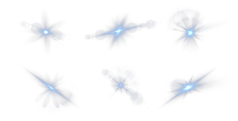Star sparkle glow light effect PNG transparent, shining flare burst, glitter beam, bright flash, abstract futuristic lens flare illumination, magic overlay background © Olha