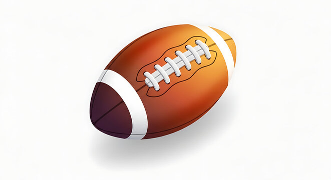 American football isolated on white background a classic sports emblem