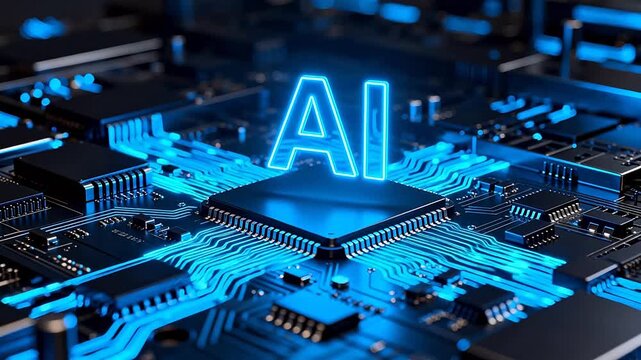 AI chip on circuit board