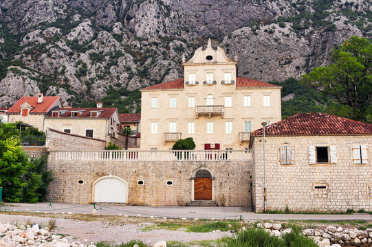 Historic Baroque Stone Palace in Dobrota, Bay of Kotor, Montenegro