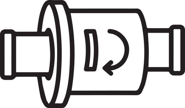 Professional High-Resolution Vector Icon Depicting Exhaust Gas Recirculation (EGR) Valve Mechanism for Automotive Engineering, Diesel Emissions Control Systems, Turbocharger Performance