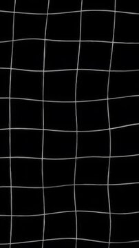 Grid pattern with hand drawn white lines, abstract motion graphic animation, seamless loop on a solid black background for modern digital design projects