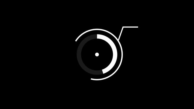 loading icon animation magenta red color 50% circle. magenta red color storage pie chart on white background.