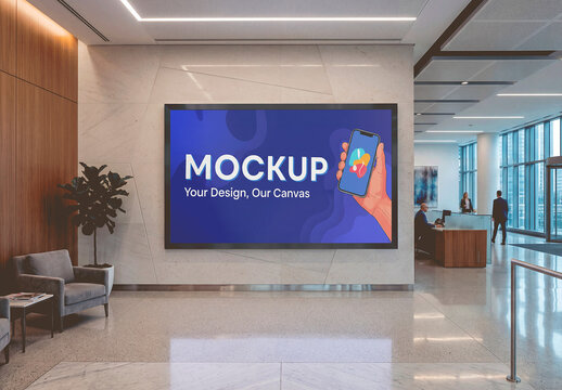 Digital Display Modern Office Mockup