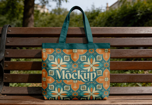 Eco Handbag Front View Mockup