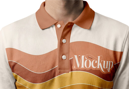 Polo T Shirt Close Up Mockup
