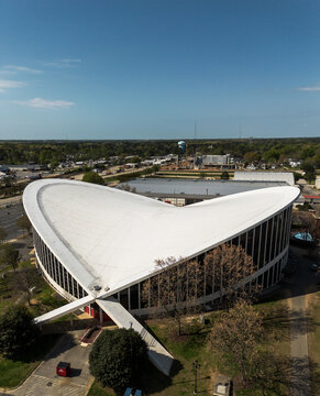 Raleigh, NC - USA - 4-10-2026: Dorton Arena at the North Carolina State Fairgrounds in Raleigh