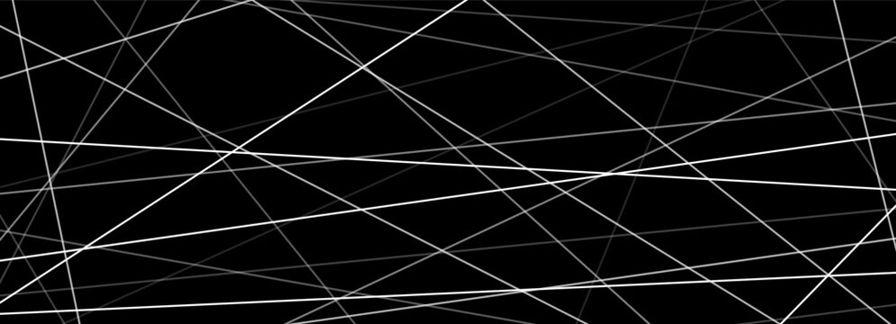 Seamless pattern messy abstract line irregular straight chaos lines and random stripe geometric texture for a chaotic gradation. Linear luxury grid with black minimal geometry backdrop.