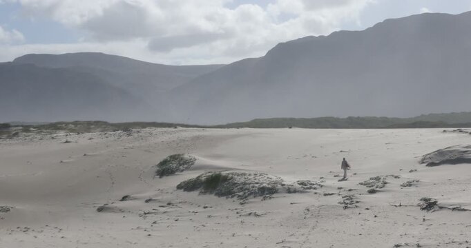 family walking beach, Vilankulos, Mozambique, Africa