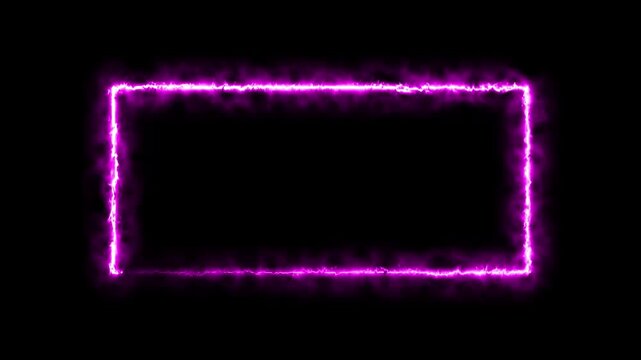 White neon frame animation, glowing light border, bright rectangular neon outline, soft electric shine edge, clean alpha background, minimal light box effect, futuristic neon border loop. 4K